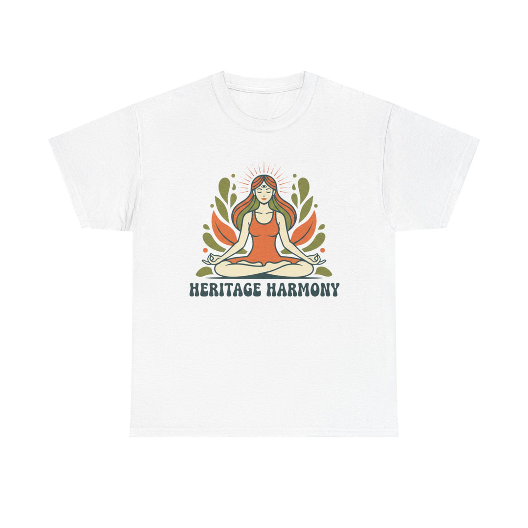 Yoga Meditation Tee – soft, breathable cotton designed for meditation and yoga practice. Comfortable, relaxed fit perfect for studio or casual wear.