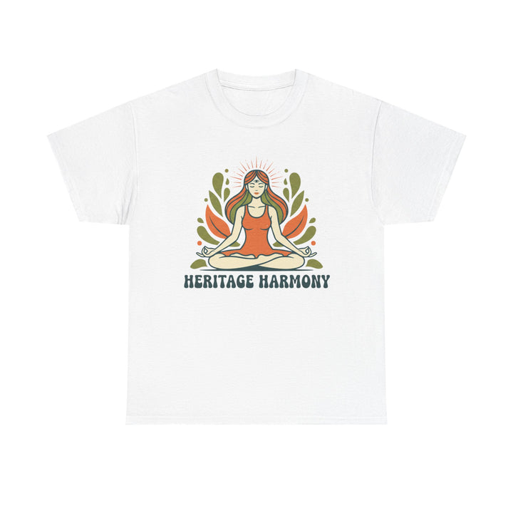 Yoga Meditation Tee – soft, breathable cotton designed for meditation and yoga practice. Comfortable, relaxed fit perfect for studio or casual wear.