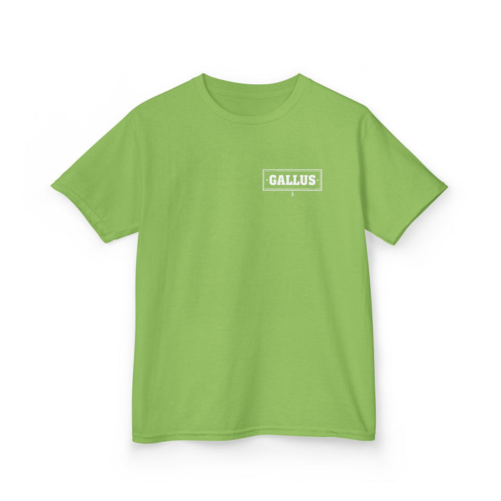 Kids Tee — "Follow the Leader" Adventure Graphic (Gallus Logo)