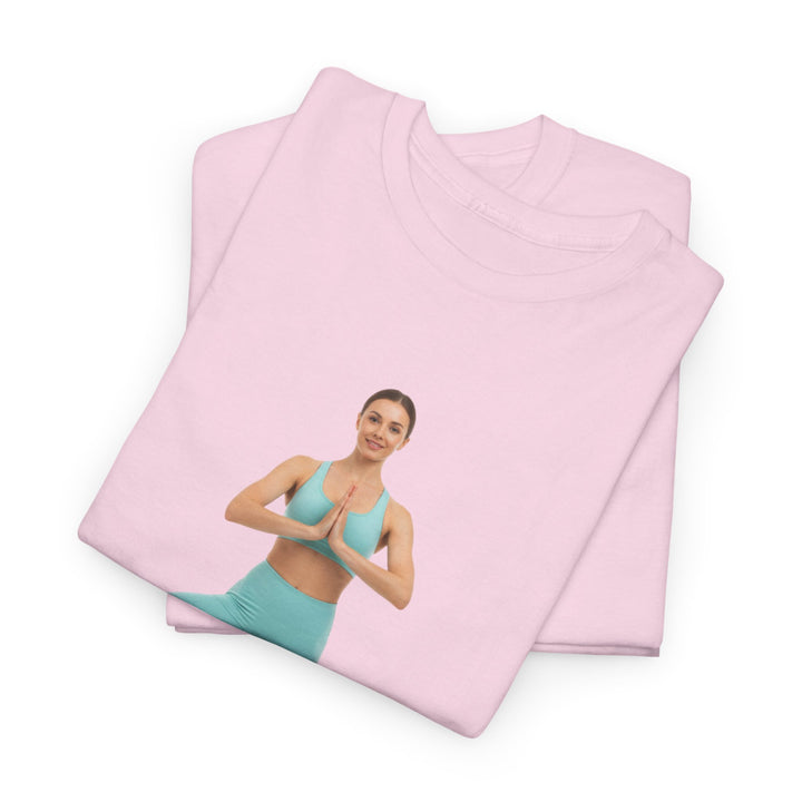 Yoga Pose Tee – soft, breathable cotton featuring a stylish yoga pose design. Perfect for yoga practice, meditation, or casual mindful lifestyle wear.