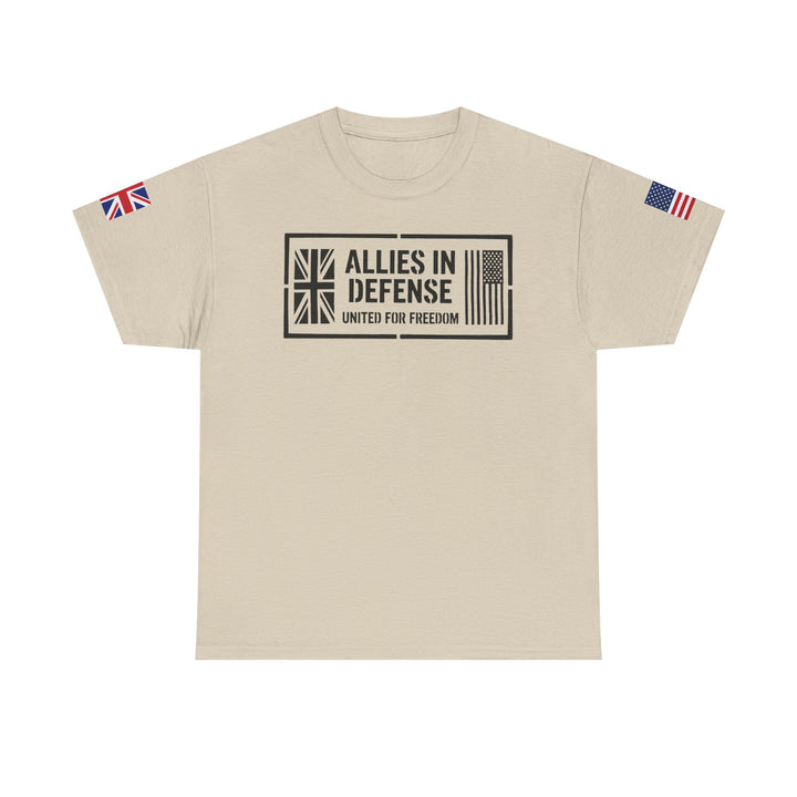 UK &amp; US Allies Defence Veteran Tee — Flags on Sleeves