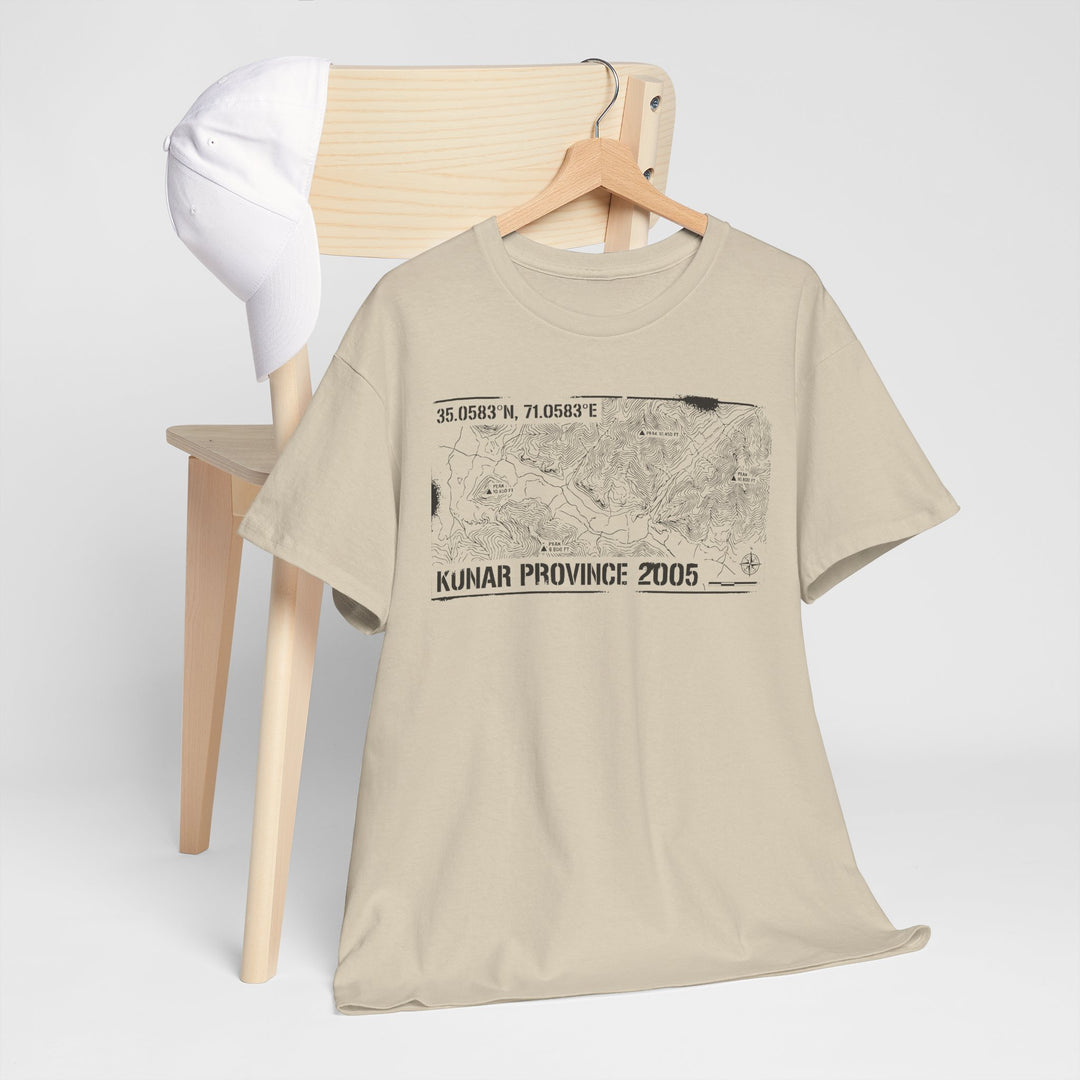 Kunar Province 2005 Map T-Shirt - Afghanistan Military Heritage Graphic Tee