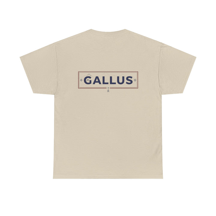 Gallus Logo T-Shirt — Minimal Retro Chest &amp; Back Graphic Tee