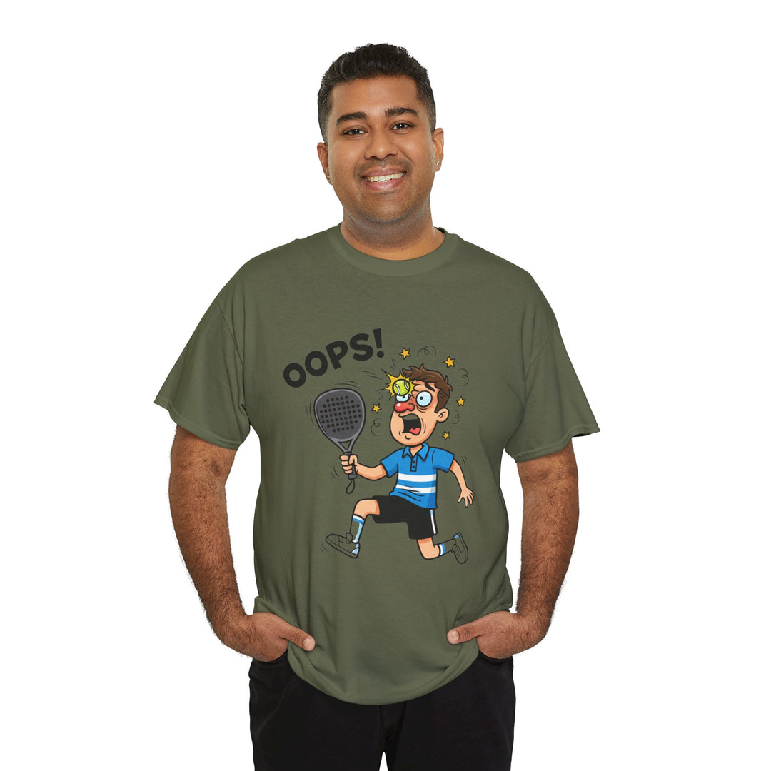 Cartoon Padel Oops! T-Shirt for Players