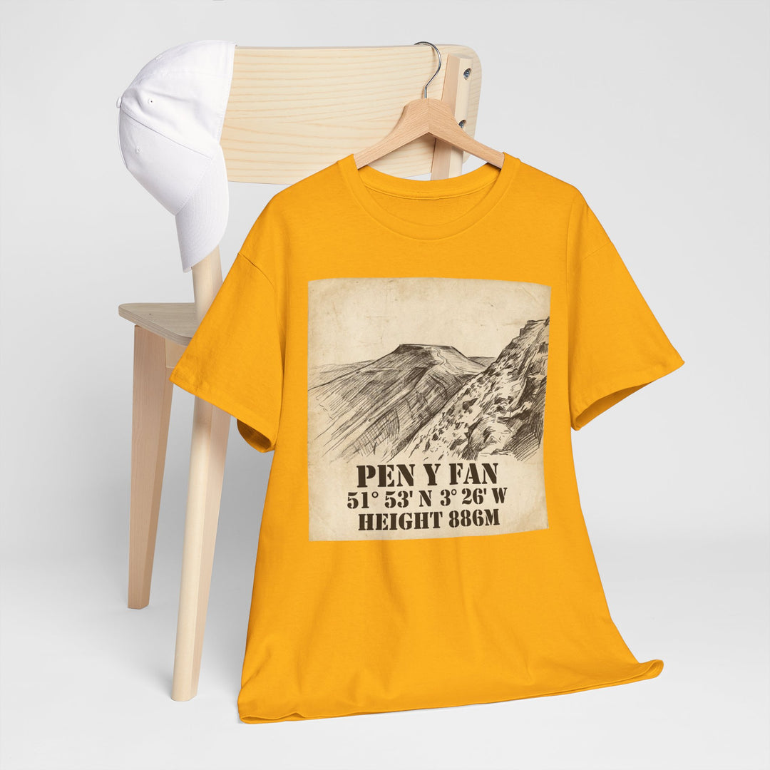 Pen y Fan T-Shirt - Brecon Beacons Vintage Coordinates &amp; Elevation