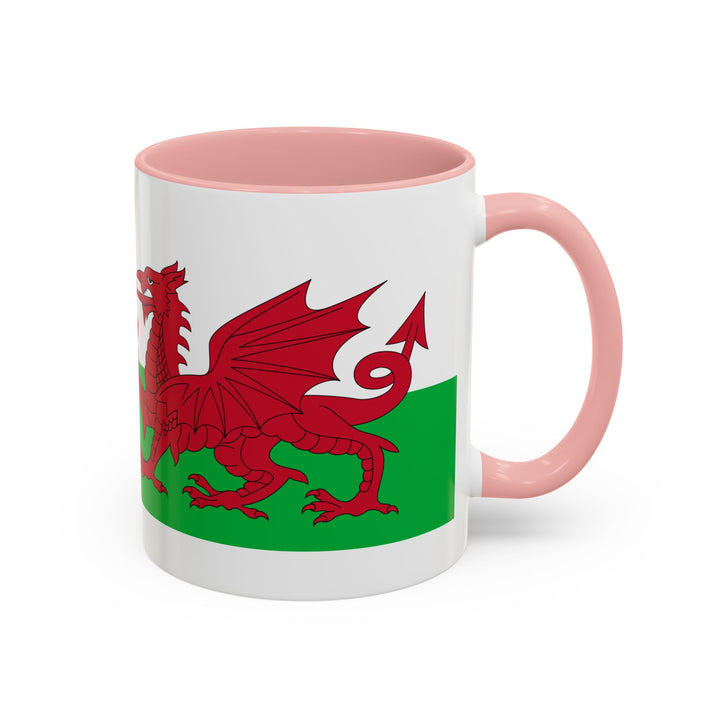 Wales Flag Accent Coffee Mug (11/15oz) – Red Welsh Dragon Tea &amp; Coffee Cup