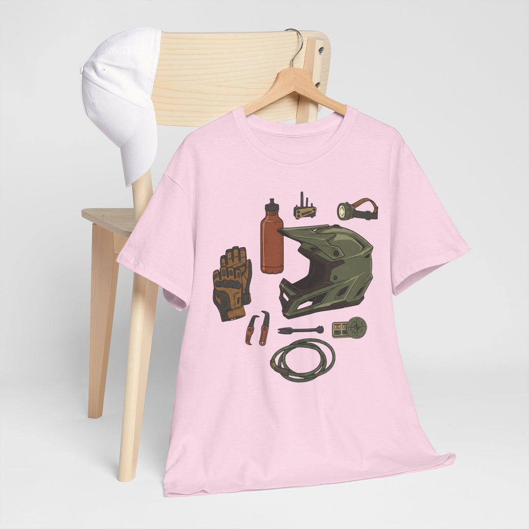 MTB Gear Layout T-Shirt — Mountain Bike Essentials Tee