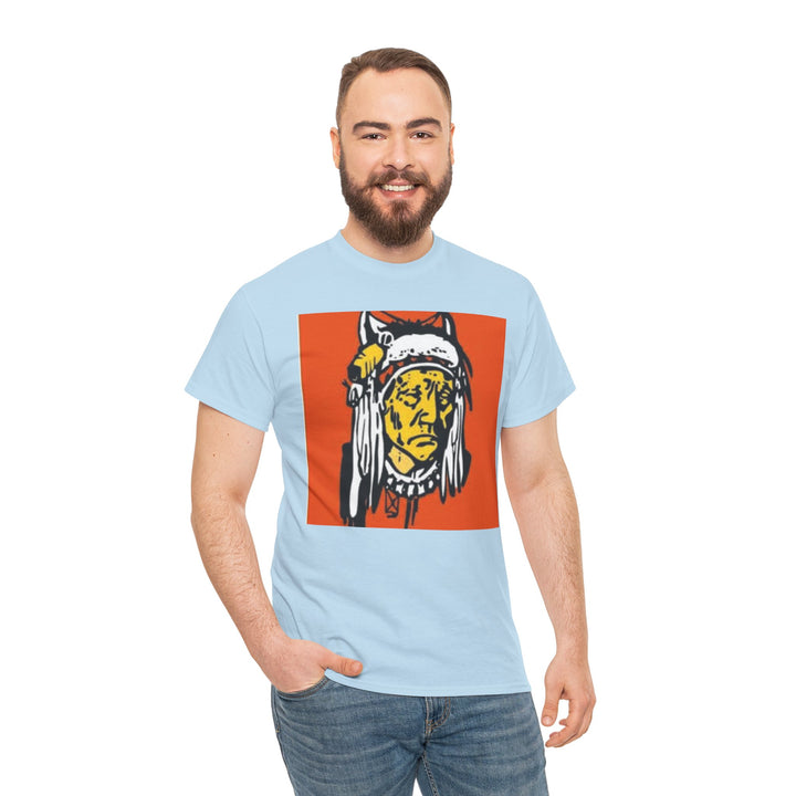 BATUS Native Chief Graphic Tee – Retro Tribal Illustration Shirt