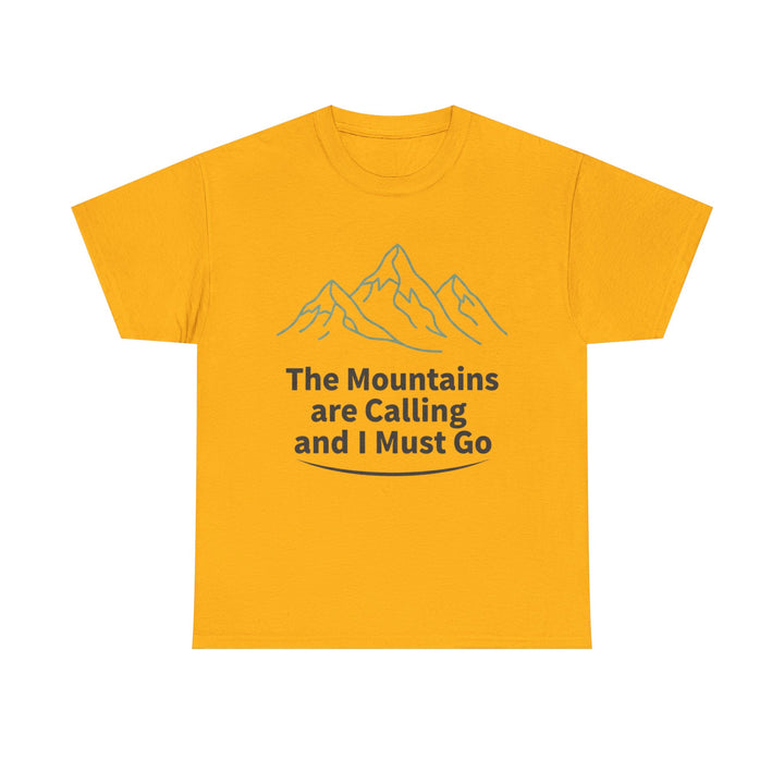 Retro Mountain Quote T-Shirt — Vintage Hiking &amp; Wild Camping Adventure Tee