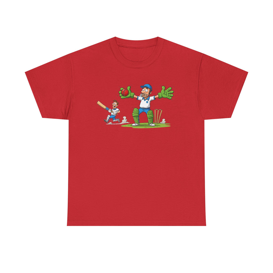 Cricket Catch Graphic Cartoon T-Shirt
