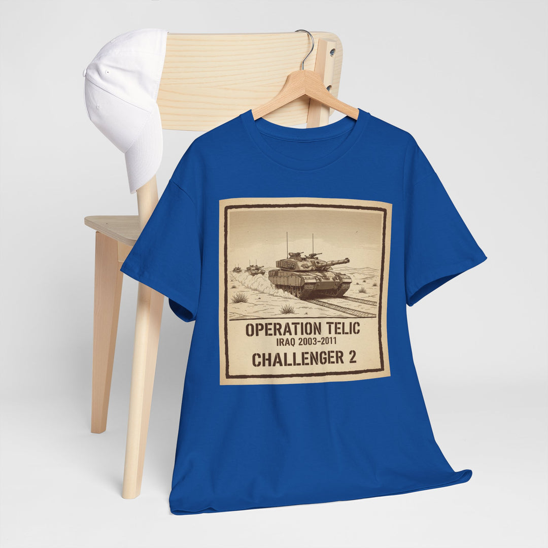 Challenger 2 Op Telic T-Shirt — Iraq 2003 Armoured Heritage Graphic