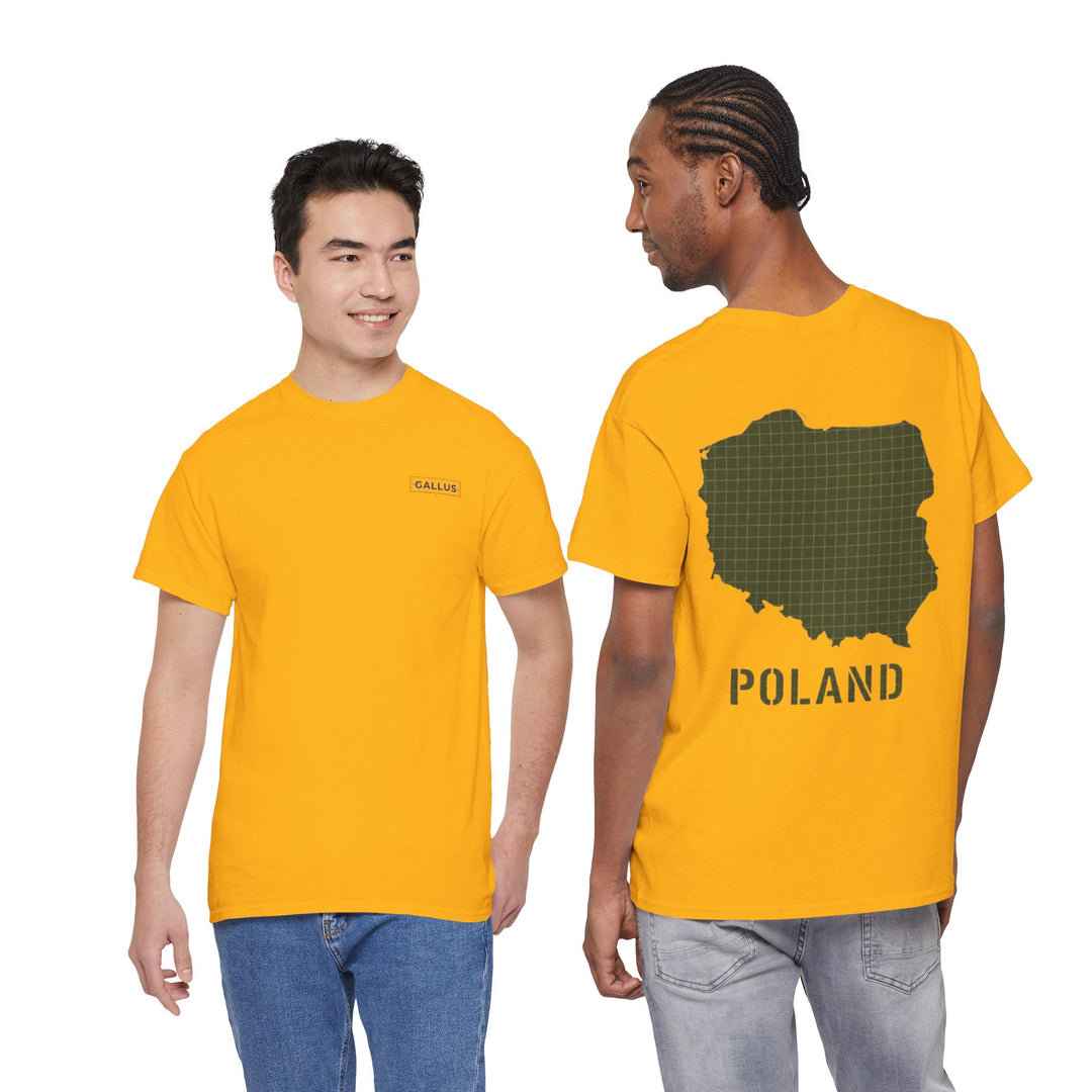 Poland Map Tee — Military Grid Map Graphic T-Shirt