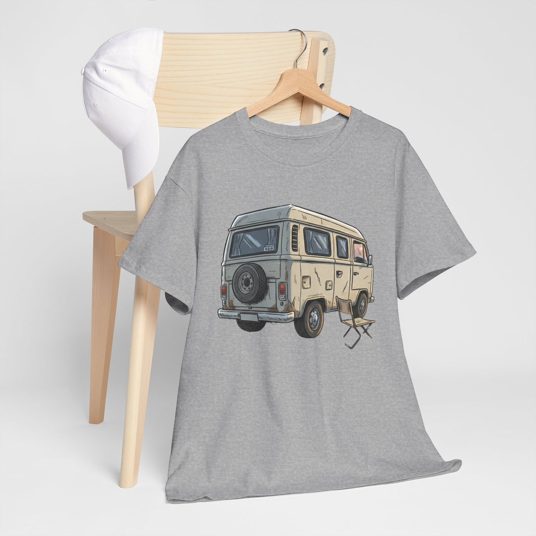 Retro Van Life Graphic T-Shirt - Classic Camper Van Adventure Tee