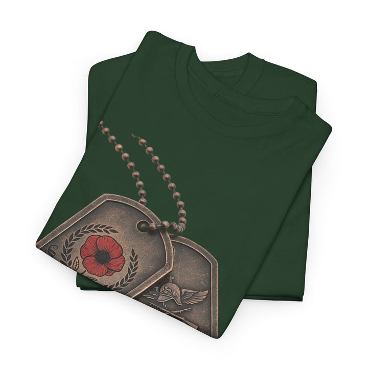 Remembrance Dog Tag T-Shirt — Memorial Military Tribute Tee