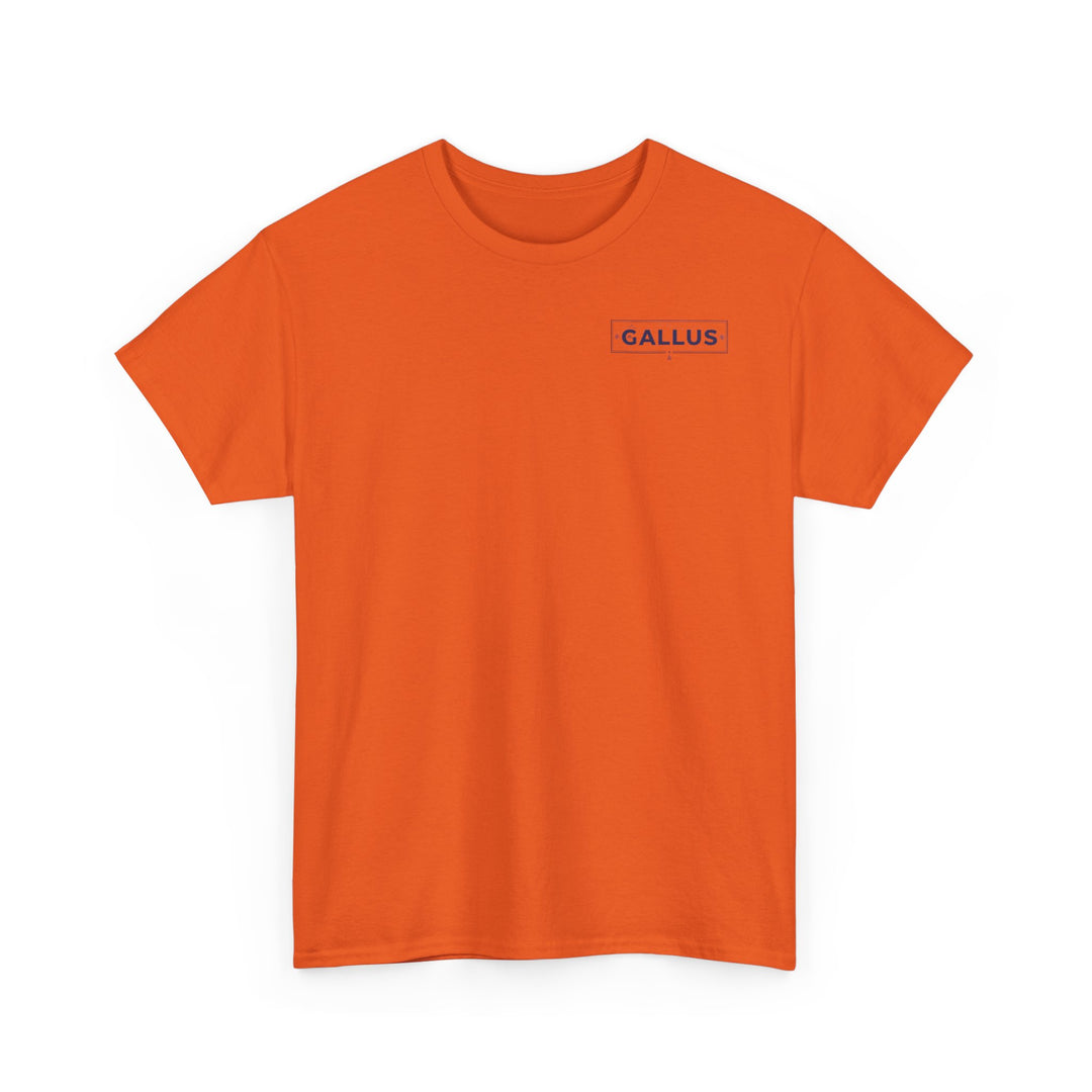 Gallus Logo T-Shirt — Minimal Retro Chest &amp; Back Graphic Tee