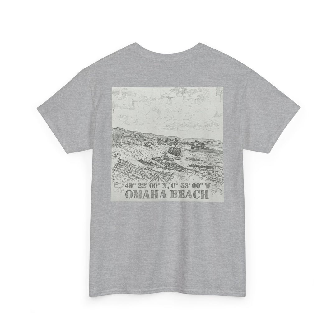Omaha Beach Coordinates Tee – D-Day Normandy Memorial T‑Shirt