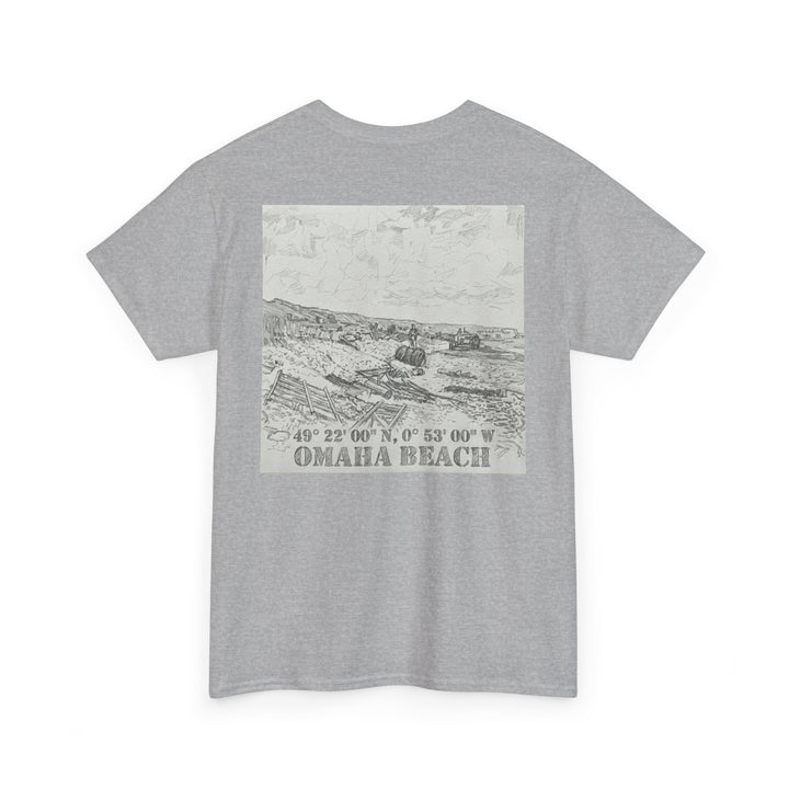 Omaha Beach Coordinates Tee – D-Day Normandy Memorial T‑Shirt