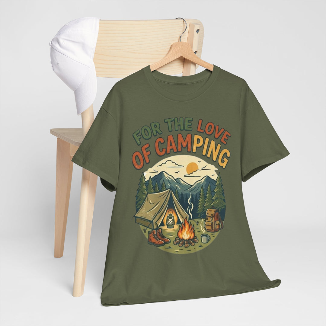 Retro Campfire Graphic T-Shirt - Vintage Style Camping Tee