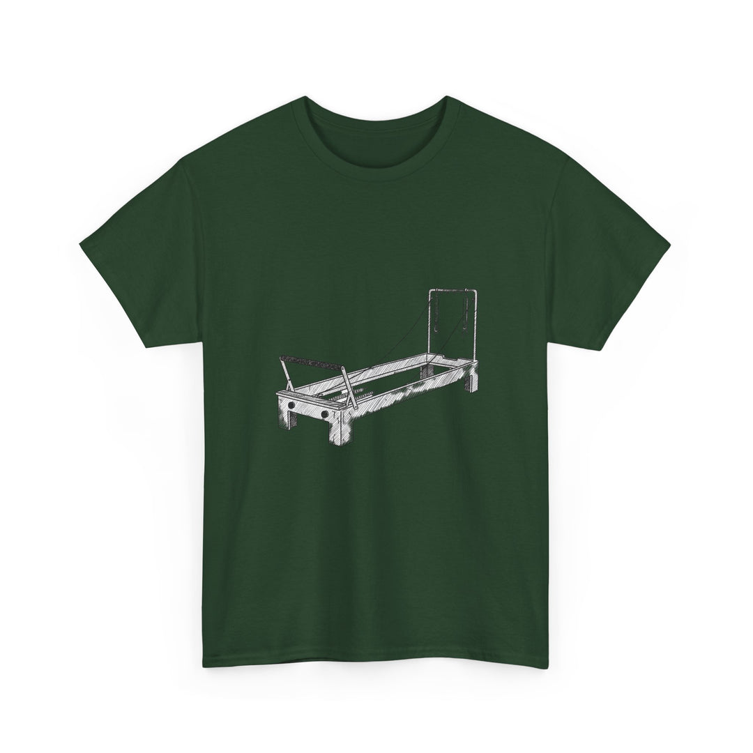 Pilates Reformer Tee – soft, breathable cotton designed for reformer Pilates. Comfortable, flexible, and perfect for studio workouts or casual wear.
