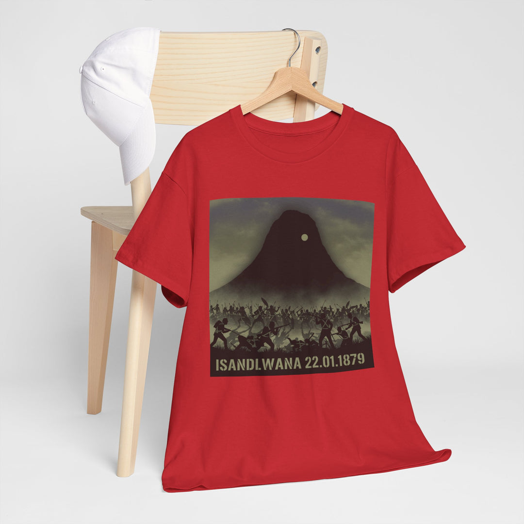 Isandlwana 22.01.1879 T-Shirt honouring the historic battle. A bold tribute tee inspired by Anglo-Zulu War heritage.