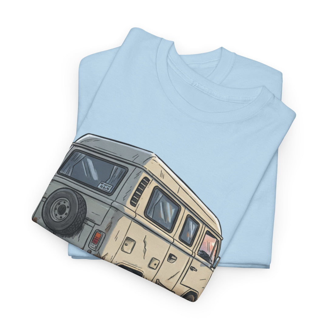 Retro Van Life Graphic T-Shirt - Classic Camper Van Adventure Tee