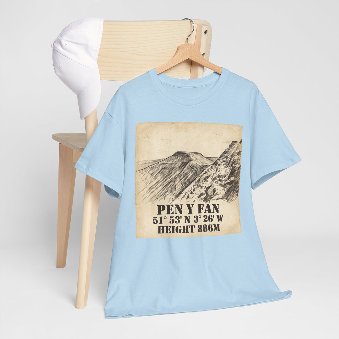 Pen y Fan T-Shirt - Brecon Beacons Vintage Coordinates &amp; Elevation