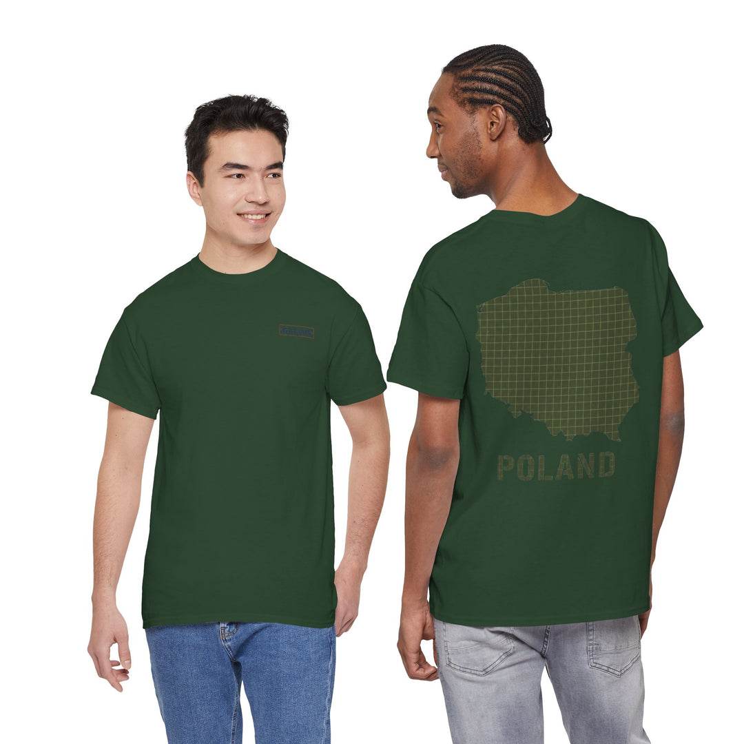 Poland Map Tee — Military Grid Map Graphic T-Shirt