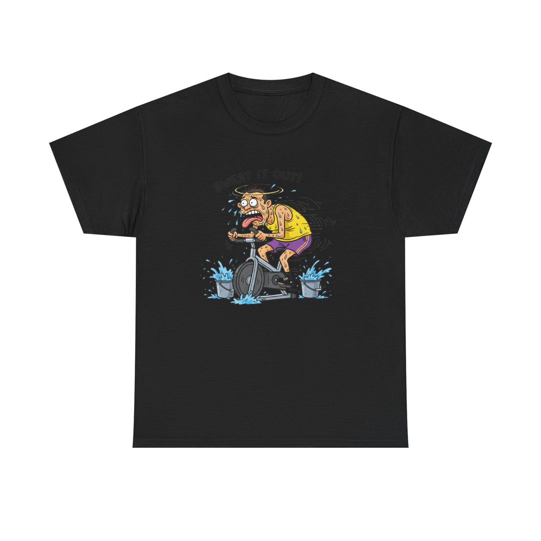 Stay laughing while cycling with the Funny Spin Bike T-Shirt. Comfortable cotton with a witty design, ideal for spin sessions and gym workouts.