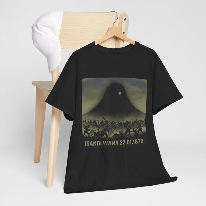 Isandlwana 22.01.1879 T-Shirt honouring the historic battle. A bold tribute tee inspired by Anglo-Zulu War heritage.