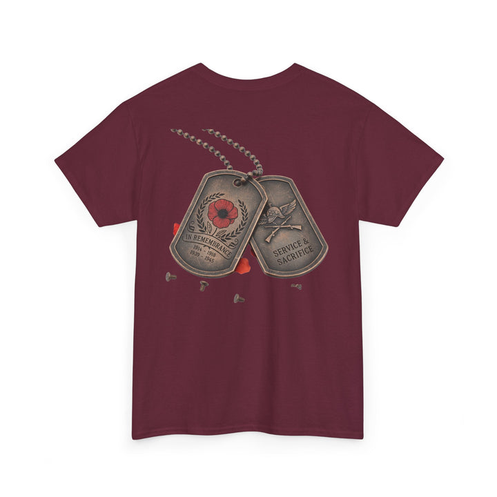 Remembrance Dog Tag T-Shirt — Memorial Military Tribute Tee