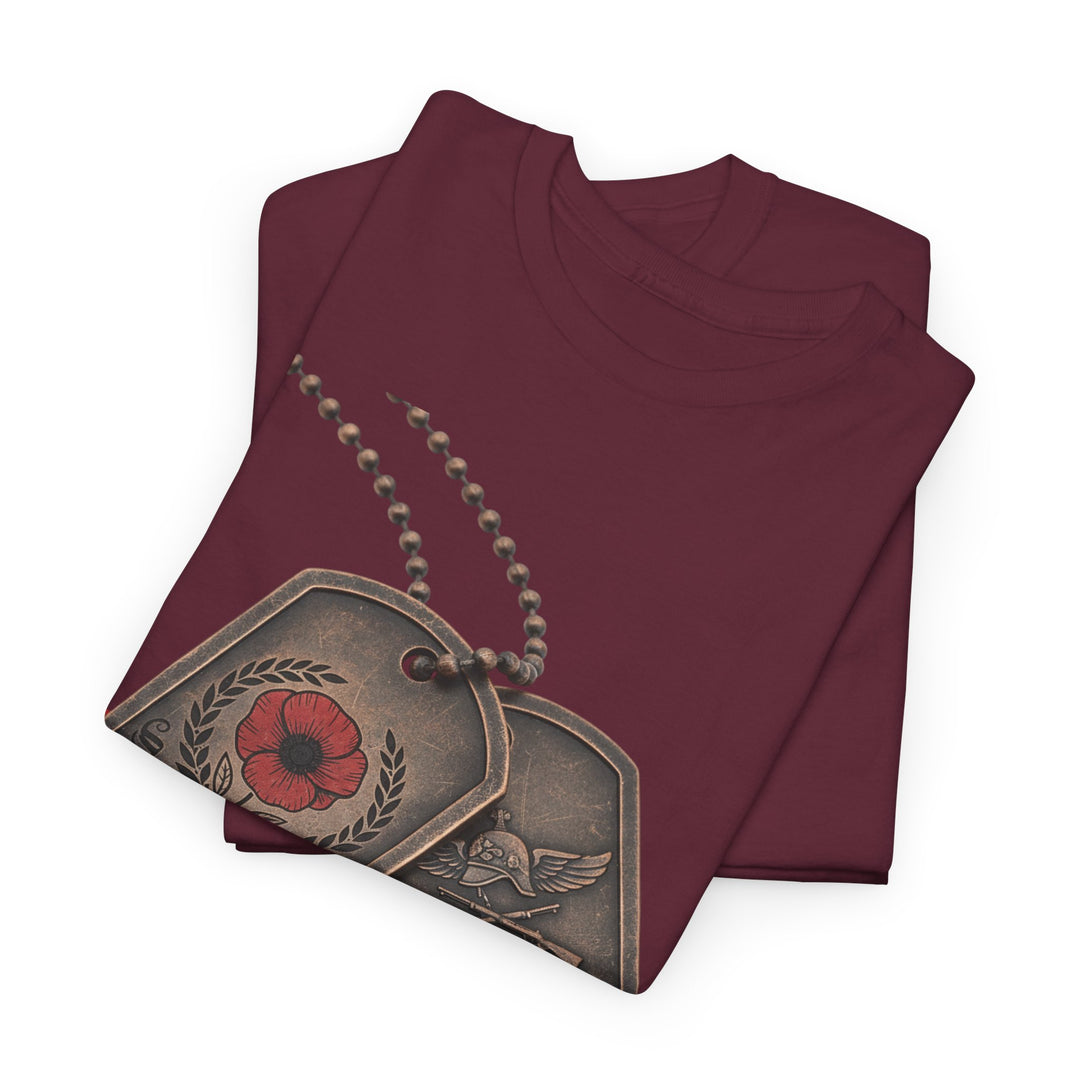 Remembrance Dog Tag T-Shirt — Memorial Military Tribute Tee