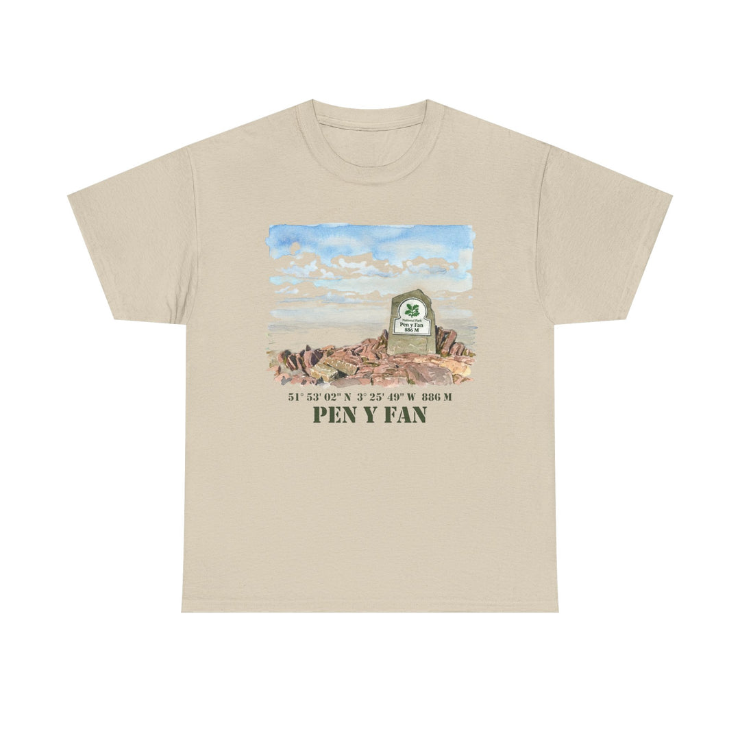 Pen y Fan Landscape T‑Shirt — Wales Mountain Hiking Souvenir Tee