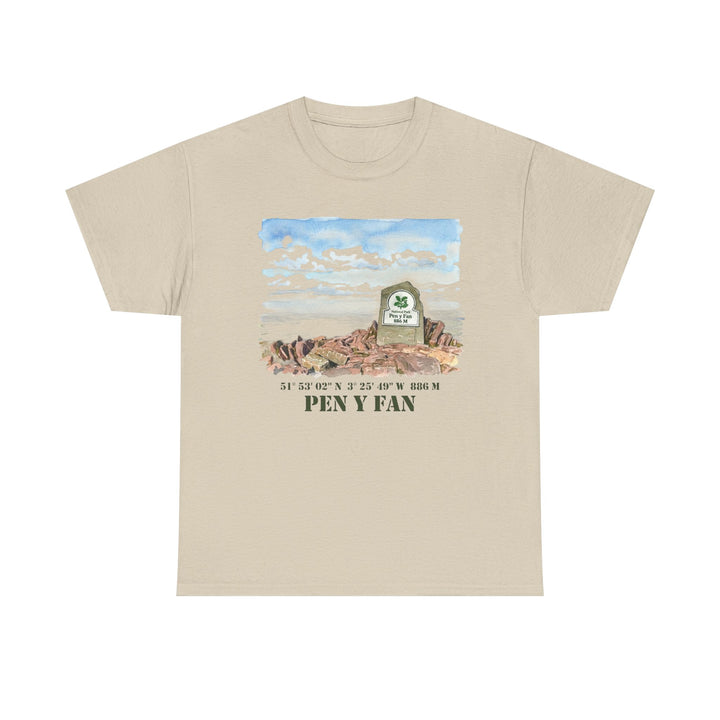 Pen y Fan Landscape T‑Shirt — Wales Mountain Hiking Souvenir Tee