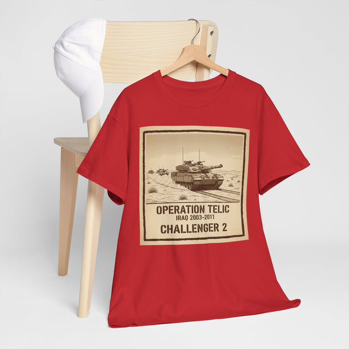 Challenger 2 Op Telic T-Shirt — Iraq 2003 Armoured Heritage Graphic