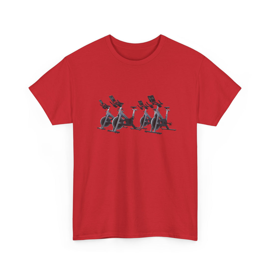 Spin Bikes Tee – soft, breathable cotton designed for indoor cycling and spin classes. Comfortable, durable, and perfect for active lifestyles.