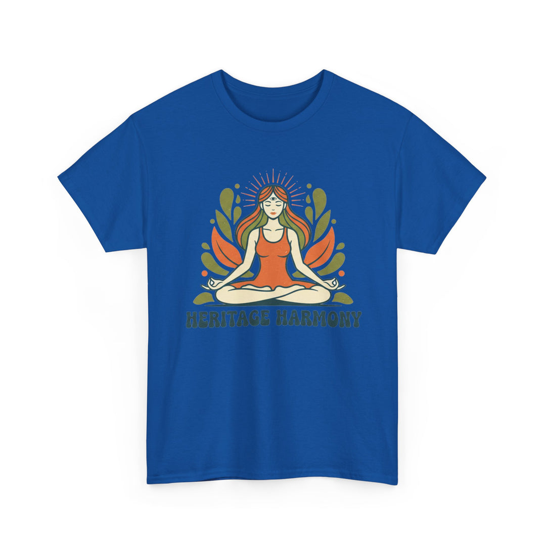Yoga Meditation Tee – soft, breathable cotton designed for meditation and yoga practice. Comfortable, relaxed fit perfect for studio or casual wear.