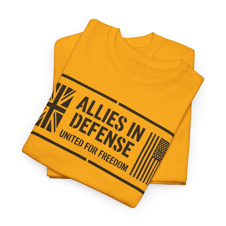 UK &amp; US Allies Defence Veteran Tee — Flags on Sleeves