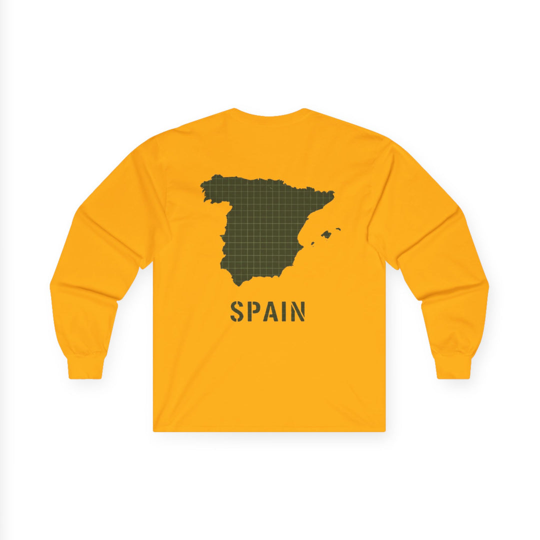 Spain Map Long Sleeve Tee — Gallus Logo Travel Shirt