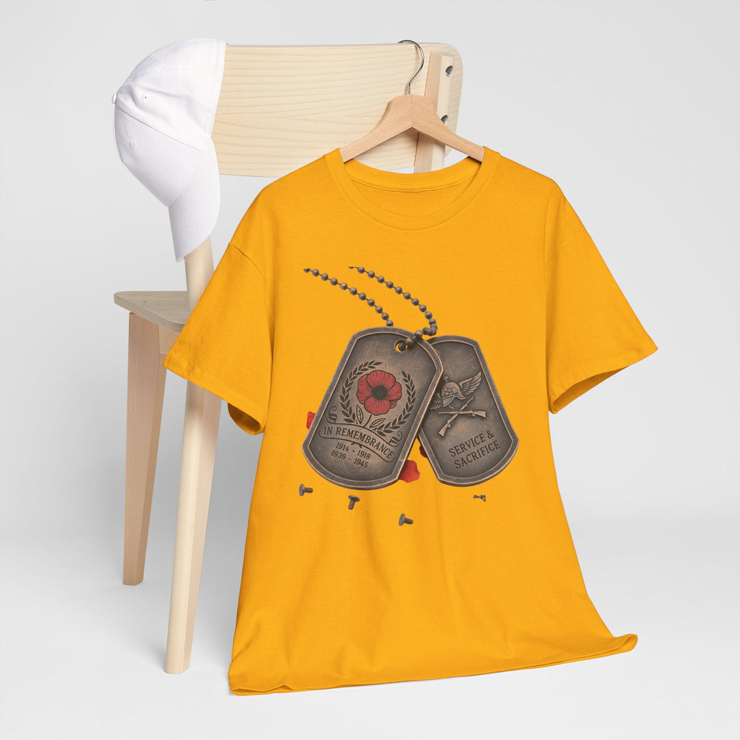 Remembrance Dog Tag T-Shirt — Memorial Military Tribute Tee