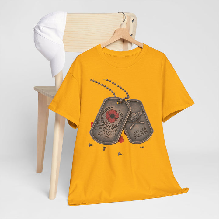 Remembrance Dog Tag T-Shirt — Memorial Military Tribute Tee