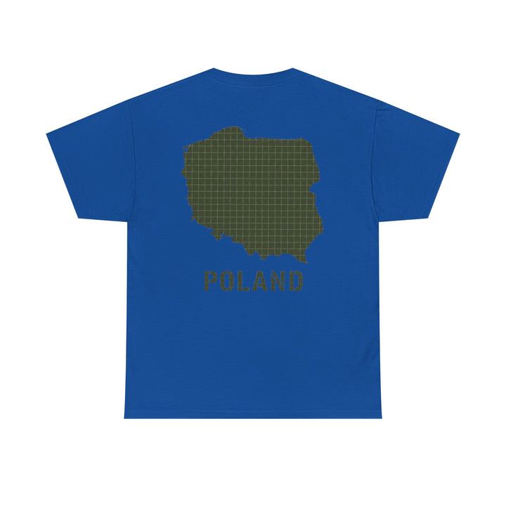 Poland Map Tee — Military Grid Map Graphic T-Shirt