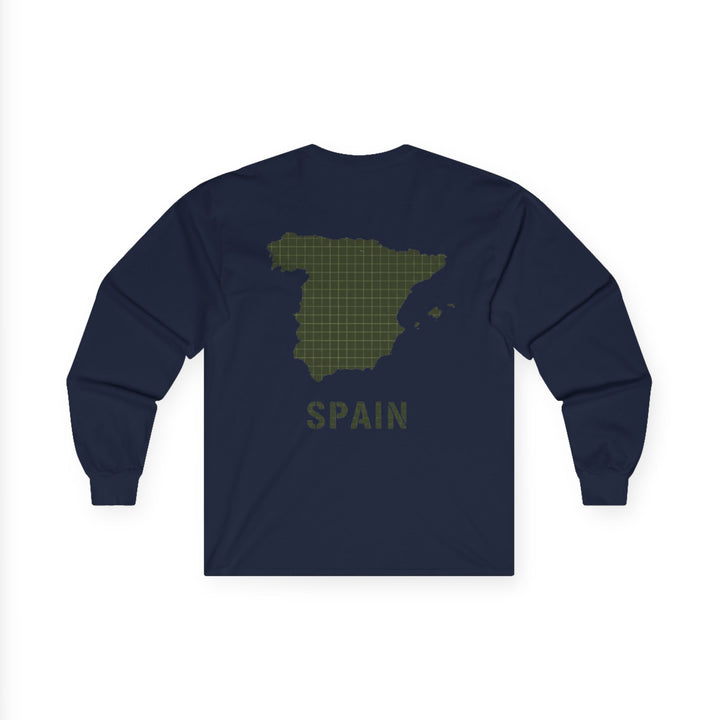 Spain Map Long Sleeve Tee — Gallus Logo Travel Shirt
