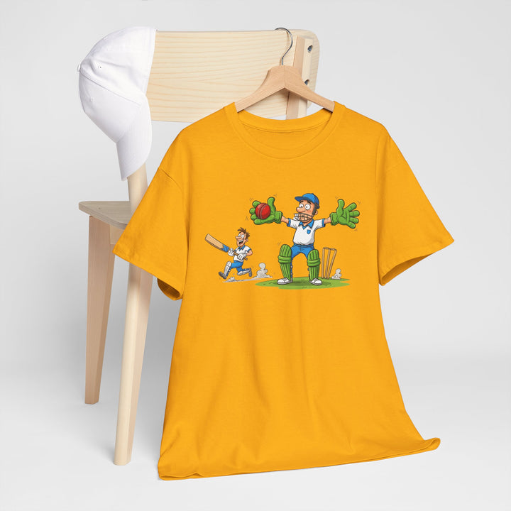 Cricket Catch Graphic Cartoon T-Shirt