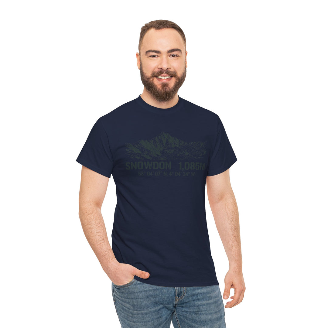 Snowdon 1,085M Mountain Tee with Coordinates