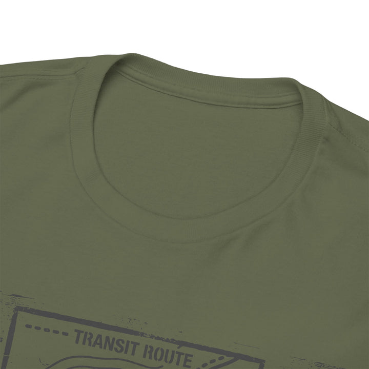 Retro Transit Route Adventure T-Shirt — Vintage Travel Map Graphic Tee