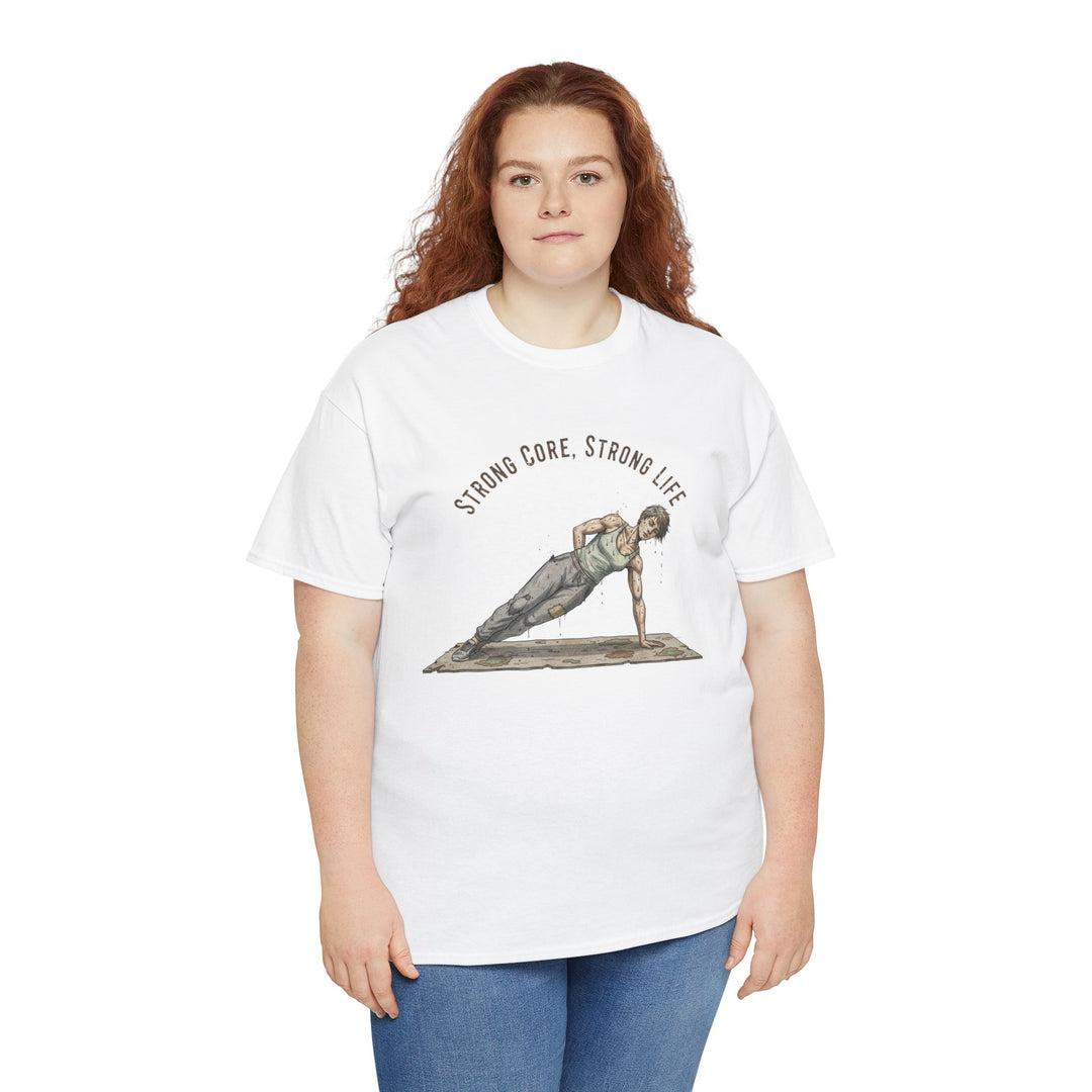 Pilates Fitness Plank Tee – soft, breathable cotton designed for Pilates and core workouts. Comfortable, flexible, and perfect for studio or home sessions.