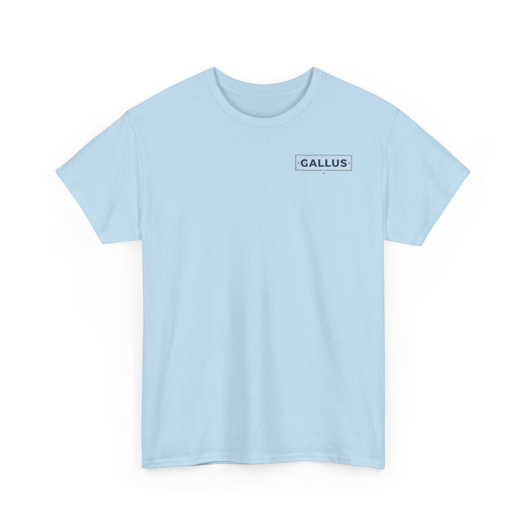 Gallus Logo T-Shirt — Minimal Retro Chest &amp; Back Graphic Tee