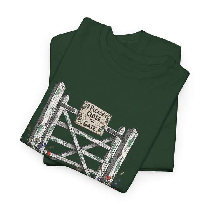 Close the Gate T-Shirt — Rural Discipline Heritage Graphic