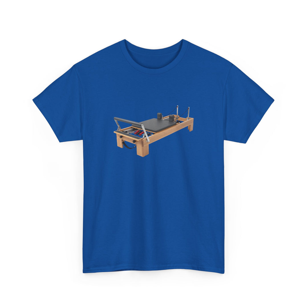 Pilates Reformer Tee – soft, breathable cotton designed for Pilates sessions. Comfortable, flexible, and perfect for reformer workouts or casual wear.