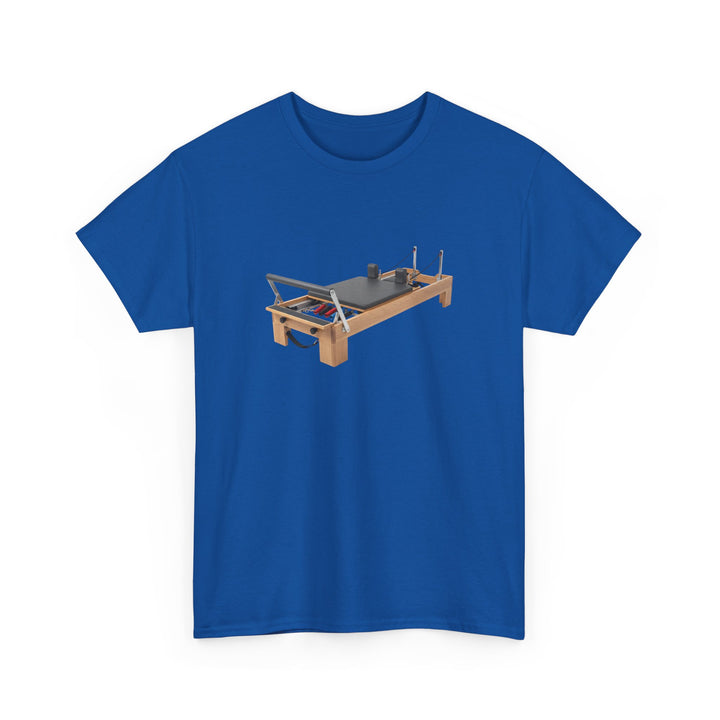 Pilates Reformer Tee – soft, breathable cotton designed for Pilates sessions. Comfortable, flexible, and perfect for reformer workouts or casual wear.